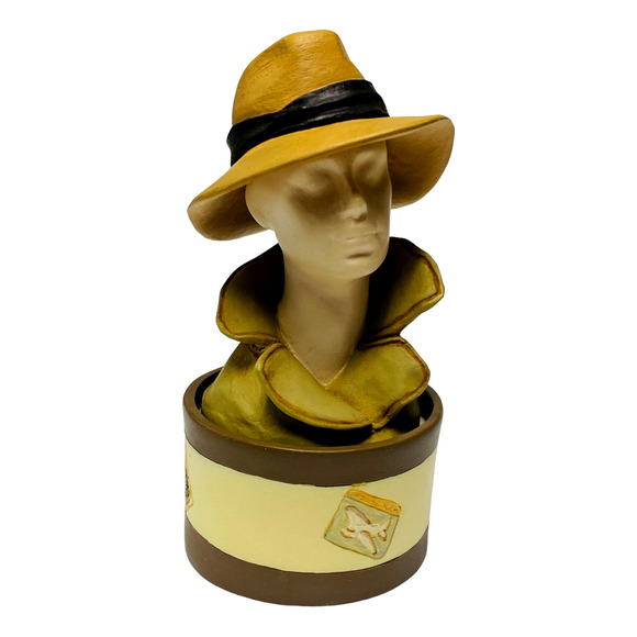 Just the Right Style Fedora Hat Trinket Box 27402 by Raine 1999 MIB - A624z - Picture 10 of 13